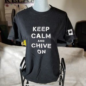 Keep Calm and Chive On KCCO Canada Flag S/S Shirt